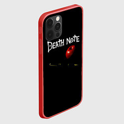 Чехол для iPhone 12 Pro Death Note яблоко и ручка, цвет: 3D-красный — фото 2
