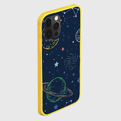 Чехол для iPhone 12 Pro Космическая одиссея, цвет: 3D-желтый — фото 2