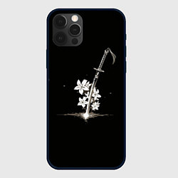 Чехол для iPhone 12 Pro Nier - Sword and Flowers, цвет: 3D-черный