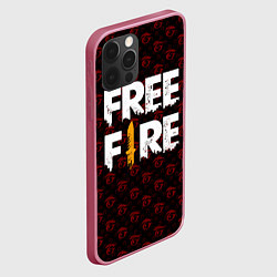 Чехол для iPhone 12 Pro FREEFIRE PATTERN GARENA Z, цвет: 3D-малиновый — фото 2