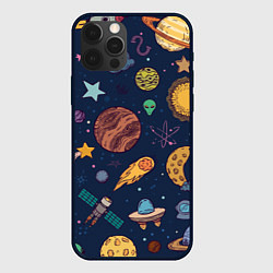 Чехол для iPhone 12 Pro Космический мир, цвет: 3D-черный