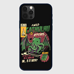 Чехол для iPhone 12 Pro Кот Ктулху, цвет: 3D-черный
