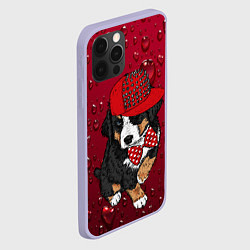 Чехол для iPhone 12 Pro Cool Dog, цвет: 3D-светло-сиреневый — фото 2