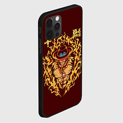 Чехол для iPhone 12 Pro One Piece Портгас Д Эйс в огне, цвет: 3D-черный — фото 2