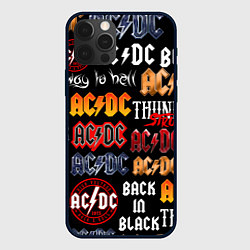 Чехол для iPhone 12 Pro AC DC LOGOBOMBING, цвет: 3D-черный