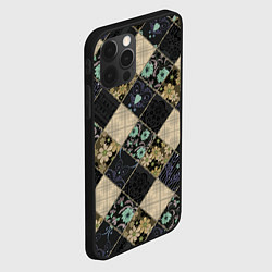 Чехол для iPhone 12 Pro Лоскутное шитье, цвет: 3D-черный — фото 2