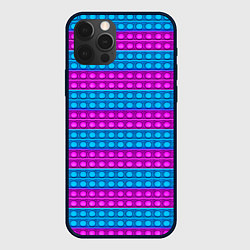 Чехол для iPhone 12 Pro АНТИСТРЕСС POP it ПОП-ИТ, цвет: 3D-черный