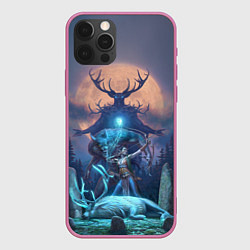 Чехол для iPhone 12 Pro The Elder Scrolls, цвет: 3D-малиновый