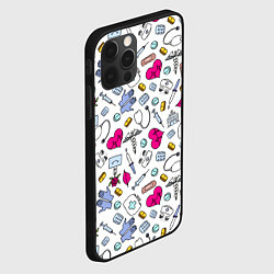 Чехол для iPhone 12 Pro Медицинский паттерн, цвет: 3D-черный — фото 2