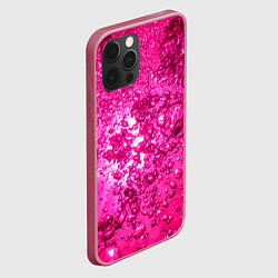 Чехол для iPhone 12 Pro Розовые Пузырьки, цвет: 3D-малиновый — фото 2