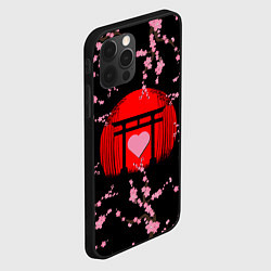 Чехол для iPhone 12 Pro Сакура Япония Japan Z, цвет: 3D-черный — фото 2