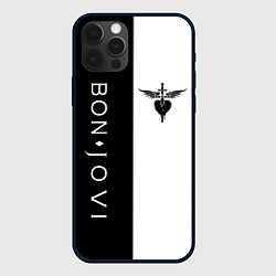Чехол для iPhone 12 Pro BON JOVI BLACK WHITE, цвет: 3D-черный