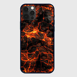 Чехол для iPhone 12 Pro Горящая лава, цвет: 3D-черный