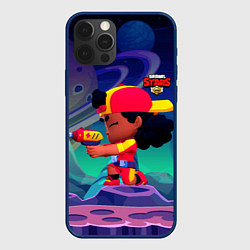 Чехол для iPhone 12 Pro Мэг Brawl Stars на Марсе, цвет: 3D-тёмно-синий