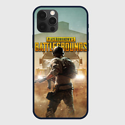 Чехол для iPhone 12 Pro PUBG СОЛДАТ В ШЛЕМЕ ПАБГ, цвет: 3D-черный