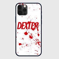 Чехол для iPhone 12 Pro Dexter logo Декстер брызги крови, цвет: 3D-черный