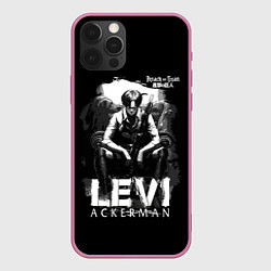 Чехол для iPhone 12 Pro LEVI ACKERMAN Attack on Titan, цвет: 3D-малиновый