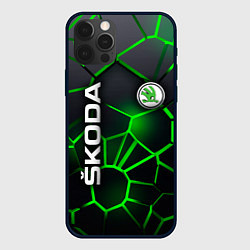 Чехол iPhone 12 Pro 3D плиты с подсветкой Шкода