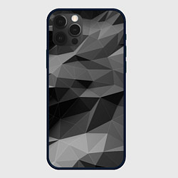 Чехол для iPhone 12 Pro Чб абстракция, цвет: 3D-черный