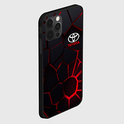 Чехол для iPhone 12 Pro Тойота 3D плиты с подсветкой, цвет: 3D-черный — фото 2