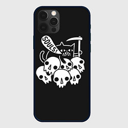 Чехол для iPhone 12 Pro Кот - Жнец, цвет: 3D-черный