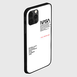 Чехол для iPhone 12 Pro NASA БЕЛАЯ ФОРМА, цвет: 3D-черный — фото 2