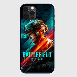 Чехол для iPhone 12 Pro Battlefield 2042 game art, цвет: 3D-черный