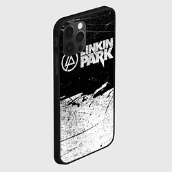 Чехол для iPhone 12 Pro Линкин Парк Лого Рок ЧБ Linkin Park Rock, цвет: 3D-черный — фото 2