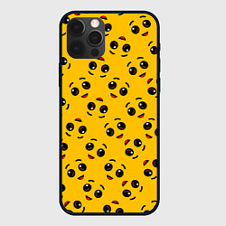 Чехол для iPhone 12 Pro FORTNITE BANANA FACE PATTERN ФОРТНАЙТ ЛИЦО БАНАНА, цвет: 3D-черный