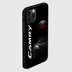 Чехол для iPhone 12 Pro Черная Тойота Камри, цвет: 3D-черный — фото 2