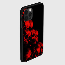Чехол для iPhone 12 Pro Черепа свалка, цвет: 3D-черный — фото 2