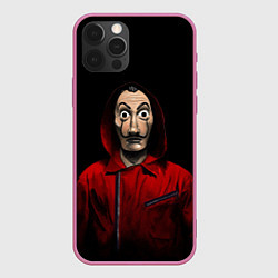 Чехол для iPhone 12 Pro Бумажный дом La Casa de Papel маска, цвет: 3D-малиновый