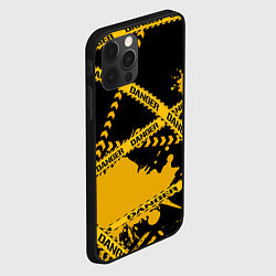 Чехол для iPhone 12 Pro Лента DANGER, цвет: 3D-черный — фото 2