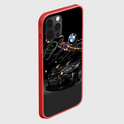 Чехол для iPhone 12 Pro Бэха в ночном городе, цвет: 3D-красный — фото 2