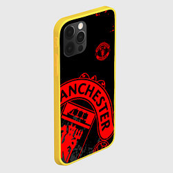Чехол для iPhone 12 Pro МАНЧЕСТЕР ЮНАЙТЕД КРАСНЫЙ ЛОГО, цвет: 3D-желтый — фото 2