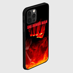 Чехол для iPhone 12 Pro Кулак One Punch-Man в огне, цвет: 3D-черный — фото 2