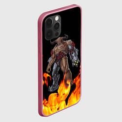 Чехол для iPhone 12 Pro CYBER DEMON КИБЕР ДЕМОН спина, цвет: 3D-малиновый — фото 2