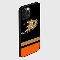 Чехол для iPhone 12 Pro Anaheim Ducks Анахайм Дакс, цвет: 3D-черный — фото 2