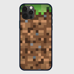 Чехол для iPhone 12 Pro ЗЕМЛЯ DIRT MINECRAFT, цвет: 3D-черный