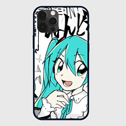 Чехол для iPhone 12 Pro Hatsune Miku Vocaloid, цвет: 3D-черный