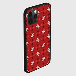 Чехол для iPhone 12 Pro Snowflakes, цвет: 3D-черный — фото 2
