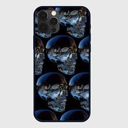 Чехол для iPhone 12 Pro Vanguard skull pattern 2022, цвет: 3D-черный