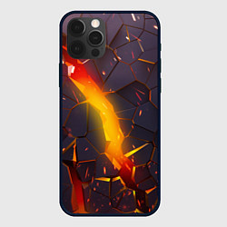 Чехол для iPhone 12 Pro ТРЕХМЕРНЫЕ ИСКРЫ 3D ПЛИТЫ 3D ИСКРЫ, цвет: 3D-черный