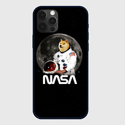 Чехол для iPhone 12 Pro Доги Космонавт Мем Наса Doge, цвет: 3D-черный