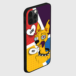 Чехол для iPhone 12 Pro Comics Пес Dog Love Yes, цвет: 3D-черный — фото 2