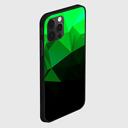 Чехол для iPhone 12 Pro Изумрудный Зеленый Геометрия, цвет: 3D-черный — фото 2