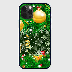 Чехол для iPhone 12 Pro Новогоднее Настроение Елка, цвет: 3D-черный