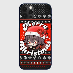 Чехол для iPhone 12 Pro HU TAO MERRY CHRISTMAS, цвет: 3D-черный