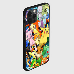 Чехол для iPhone 12 Pro АНИМЕ, ПОКЕМОНЫ ВСЕ ПЕРСОНАЖИ POKEMON, цвет: 3D-черный — фото 2