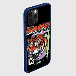 Чехол для iPhone 12 Pro Поточи зубки тигр 2022, цвет: 3D-тёмно-синий — фото 2